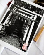 Linogravure originale d’un Torii mystérieux à Kanazawa