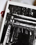 Linogravure originale d’un Torii mystérieux à Kanazawa