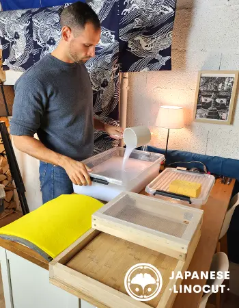 Papier artisanal fait main dans notre atelier