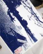 Linogravure rivière de Katsura