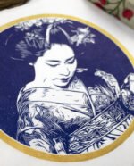 Linogravure japonaise "élégance japonaise"