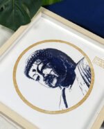 Linogravure japonaise du visage du Bouddha de Kamakura