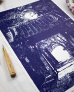 Linogravure porte de lumière