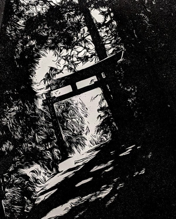 linogravure japonaise divine lumière Hakone