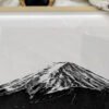 Linogravure japonaise fait main mont fuji