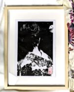 Linogravure japonaise Tsukimi Hidari