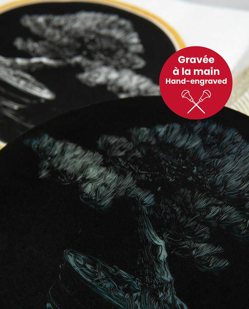 Gravure Japonaise Inspirée par l’Art des Bonsaïs
