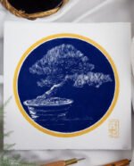 Gravure Japonaise Inspirée par l’Art des Bonsaïs