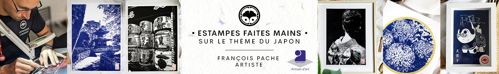 Estampes japonaises faites mains par François Pache, artiste