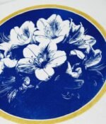 Azalée japonaise estampe japonaise bleue