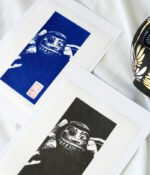 Linogravure japonaise daruma Kansha gratitude