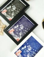 Linogravure Kitsune en été – Estampe japonaise artisanale faite main